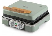 DOMO Waffeleisen 4×7 mit Thermostat und Timer – grün DO9279W