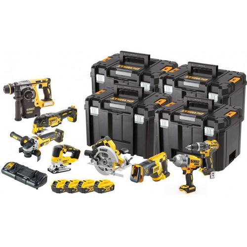 DeWALT DCK865P4T-QW Akku-Kombopack , Schlagbohrschrauber 18V XR 4 x 5Ah TSTAK