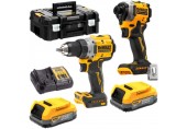 DeWALT DCK2051E2T-QW Akku-Werkzeugset (DCD800+DCF850+18V/2x1,7Ah PowerStack) Tstak