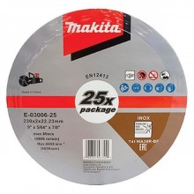 Makita E-03006-25 Trennscheibe 230 x 2 x 22,23 mm, 25st, stahl