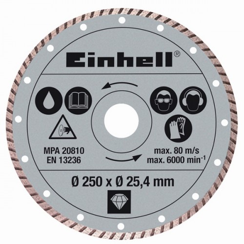 Einhell Diamant Trennscheibe TURBO 250 x 25, 4 mm 4301177