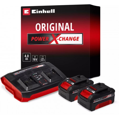 Einhell Akku Starter Set (18V/2x4,0Ah) & Twincharger Kit 1 PXC 4512112