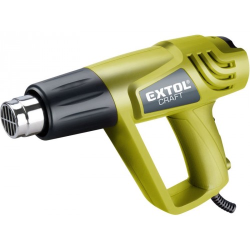 EXTOL CRAFT Heißluftpistole 2000 W, 350/550 GradC, 500/300 l/min, 1 Stück, grün, 411013