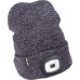 EXTOL LIGHT Kappe mit Stirnlampe 4x45lm,USB-Aufladung,grau/schwarz, Universalgröße 43462