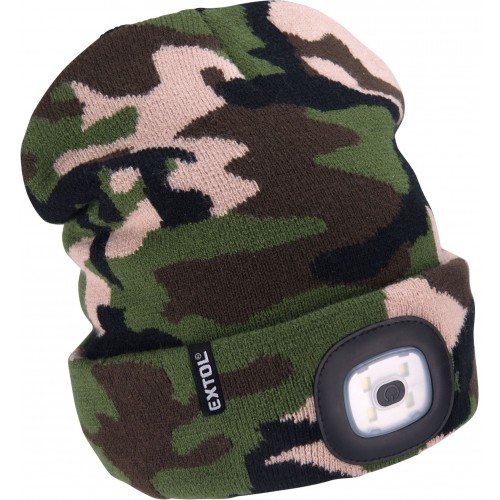 EXTOL LIGHT Kappe mit Stirnlampe 4x45lm, USB-Aufladung, Camouflage, Universalgröße 43464 EXTOL LIGHT Kappe mit Stirnlampe 4x45lm, USB-Aufladung, Camouflage, Universalgröße 43464
