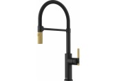 Franke FG 4768.504 MARIS STRIPES SEMI PRO Küchenarmatur, matt schwarz/gold 115.0747.679