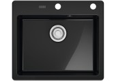 Franke Mythos MYK 610-52 Onyx 590x510,ohne Siphon,e.click 124.0747.161
