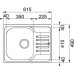 Franke Polar PXN 611-60, 615x490 mm, Edelstahl Einbauspüle, 101.0286.040