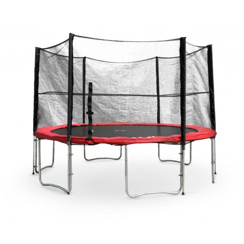 G21 Gartentrampolin mit Sicherheitsnetz rot 430 cm 6904263