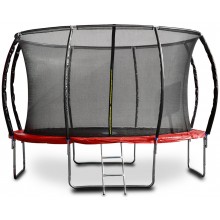 G21 SpaceJump Trampolin, 366 cm, rot, mit Sicherheitsnetz + gratis Leiter 69042690