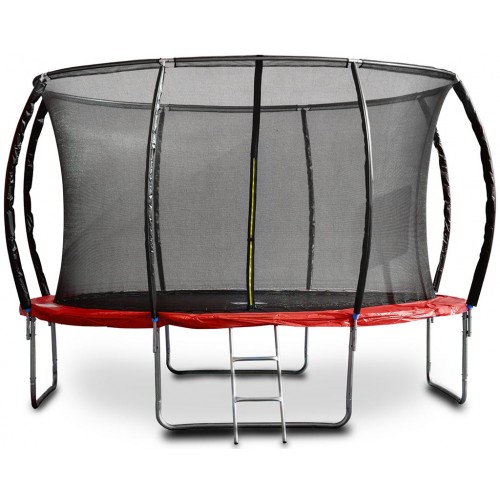 G21 SpaceJump Trampolin, 366 cm, rot, mit Sicherheitsnetz + gratis Leiter 69042690