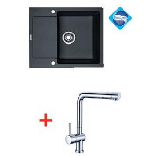 Franke SET G7 Fragranit Spüle MRG 611-62.099 graphit + Küchenarmatur Samoa