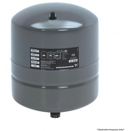 Grundfos Membrandruckbehälter DD 18 PN10 G3/4 V GRAU für Hydro Solo, 99164407 Grundfos Membrandruckbehälter DD 18 PN10 G3/4 V GRAU für Hydro Solo, 99164407