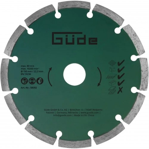 GÜDE Diamanttrennscheibe 150mm 58092