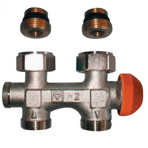 HERZ TS-3000 Anschlußteil mit voreinstell. Thermostatoberteil M 28 x 1,5 Durchgang 1369291