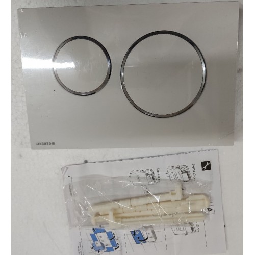 Geberit Sigma20 Betätigungsplatte, für 2-Mengen-Spülung weiß/glanz chrom/weiß 115.882.KJ.1