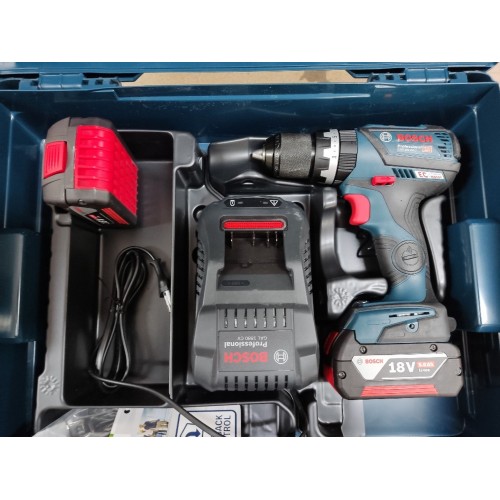 BOSCH GSB 18V-60 C Akku Schlagbohrschrauber, 2x 5,0Ah 06019G2100
