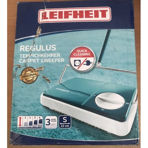 Ausverkauf LEIFHEIT REGULUS Teppichkehrer, grün 11700 Beschäd. orig. Verpack.