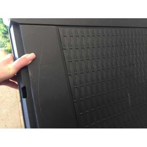B-WARE PROSPERPLAST BOXE RATO Gartenbox Kissenbox 119x48x60cm 310L umbra MBM310 zerkratzt