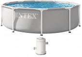 INTEX PRISM FRAM Rundpool 305 × 76 cm mit Kartuschenfilteranlage 220-240V 26702ND