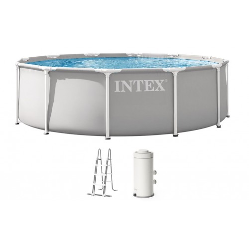 INTEX PRISM FRAME Rundpool 366 × 99 cm mit Kartuschenfilteranlage 220–240V 26716ND