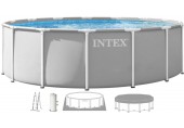 INTEX PRISM FRAME Rundpool 457 × 122 cm mit Kartuschenfilteranlage 220–240V 26726ND