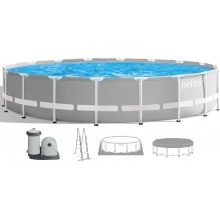 INTEX PRISM FRAME Rundpool 549 × 122 cm mit Kartuschenfilteranlage 220–240V 26732NP