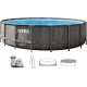 INTEX GREYWOOD PRISM FRAME Rundpool 549 × 122 cm mit Filteranlage 220–240V 26744NP