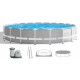 INTEX PRISM FRAME Rundpool 610 × 132 cm mit Kartuschenfilteranlage 12V 26756GN