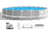 INTEX PRISM FRAME Rundpool 610 × 132 cm mit Kartuschenfilteranlage 220–240V 26756NP