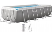 INTEX PRISM FRAME Rechteckpool 400 × 200 × 100 cm mit Kartuschenfilteranlage 12V 26788GN