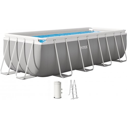 INTEX PRISM FRAME Rechteckpool 400 × 200 × 122 cm mit Filteranlage 220–240V 26790NP INTEX PRISM FRAME Rechteckpool 400 × 200 × 122 cm mit Filteranlage 220–240V 26790NP