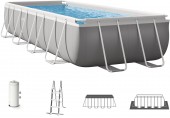 INTEX PRISM FRAME Rechteckpool 488 × 244 × 107 cm mit Filteranlage 220–240V 26792NP