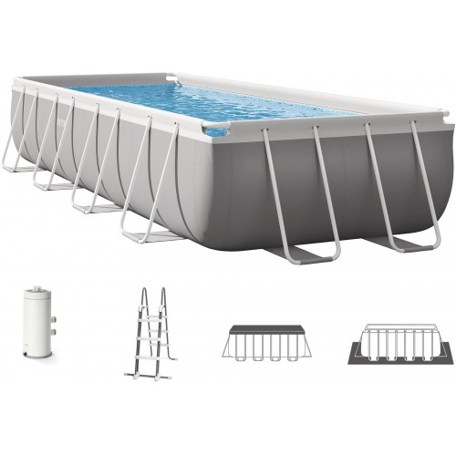 INTEX PRISM FRAME Rechteckpool 488 × 244 × 107 cm mit Filteranlage 220–240V 26792NP INTEX PRISM FRAME Rechteckpool 488 × 244 × 107 cm mit Filteranlage 220–240V 26792NP
