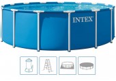 INTEX METAL FRAME Pool 457 x 122 cm mit 220–240-V-Filteranlage 28242ND