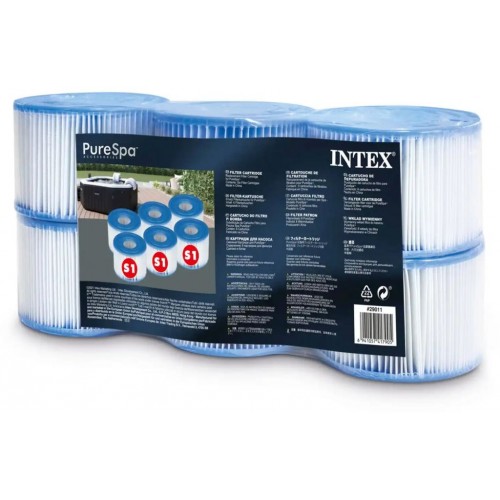 INTEX Filterkartusche S1 für PureSpa-Whirlpools 6 Stk. 29011 INTEX Filterkartusche S1 für PureSpa-Whirlpools 6 Stk. 29011