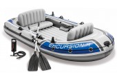 INTEX 68324 Schlauchboot Excursion 4 Ruderboot Angelboot + Pumpe Paddel