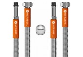 MERABELL Aqua,Schlauch für Wasserarmaturen,G3/8"-M10x1 lang Gew.–2Stk.+Strahlregler M0013