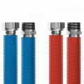 MERABELL Aqua Flexi Anschlussset R1/2"-G1/2" 30-60cm-2 Stk. Schlauch (blau, rot)M0044