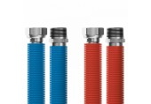 MERABELL Aqua Flexi Anschlussset R1/2"-G1/2" 30-60cm-2 Stk. Schlauch (blau, rot)M0044