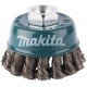Makita D-24119 Topfbürste aus gezopftem Stahldraht 60 mm, Drahtstärke 0,5 mm