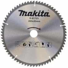 Makita D-81723 TCT-Sägeblatt für Aluminium 260 × 30 mm 70 Zähne =old D-73003