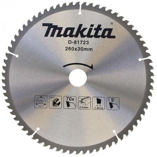 Makita D-81723 TCT-Sägeblatt für Aluminium 260 × 30 mm 70 Zähne =old D-73003