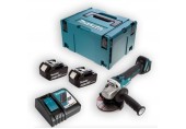 Makita DGA506RTJ Akku-Winkelschleifer 125mm Li-ion (2x18V/5,0Ah) Makpac