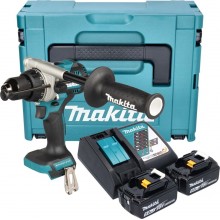 Makita DHP492RTJ Akku-Schlagbohrschrauber Li-ion LXT 18V, 2x 5,0 Ah, Makpac