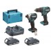 Makita DLX2580V01 Akku-Set DHP490+DTD158 Li-Ion LXT (2×2,0 Ah/18V), Makpac