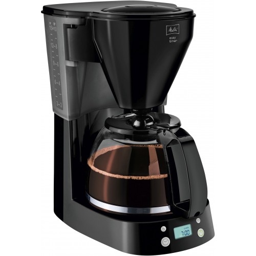 Melitta Easy Timer Glas Filterkaffeemaschine, schwarz