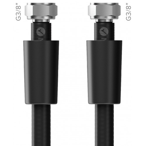 MERABELL Aqua Profi BLACK Schlauch für WC,80cm G3/8"–G3/8"M0080