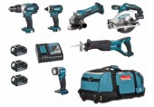 Makita DLX6011 Maschinen Set 18V Li-ion (DHP458Z+DSS610Z+DJR181Z+DTD146Z+DGA452Z+DML802Z)