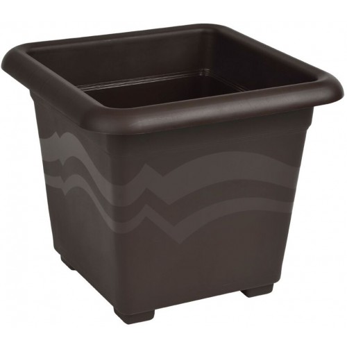 PLASTKON Blumentopf Quattro 30x30 cm braun